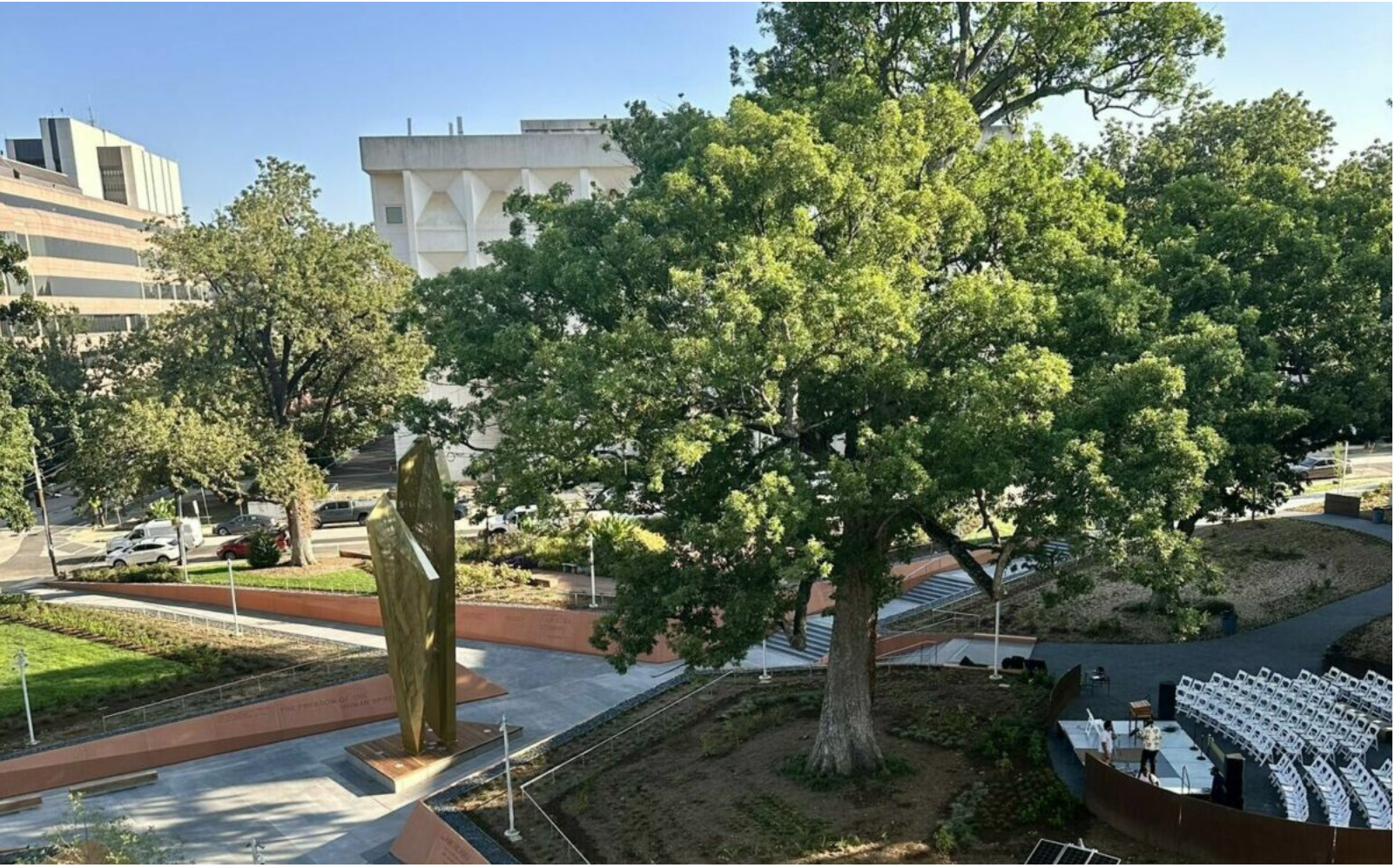 This image of Freedom Park in downtown Raleigh made available from the park's official social media.